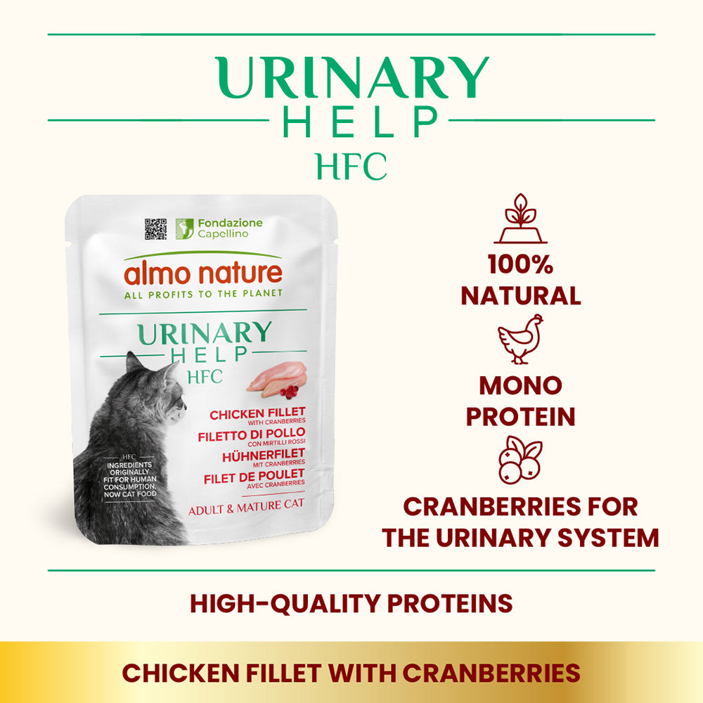almo natuer アルモネイチャー HFC ユリナリ―ヘルプ キャットフード チキンフィレとクランベリー 50g×24個