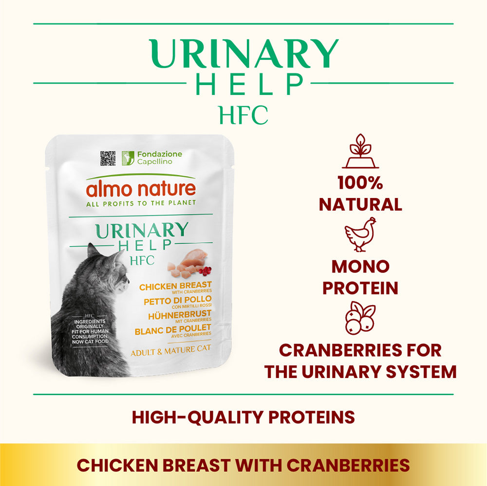 almo natuer アルモネイチャー HFC ユリナリ―ヘルプ キャットフード チキン胸肉とクランベリー 50g×24個
