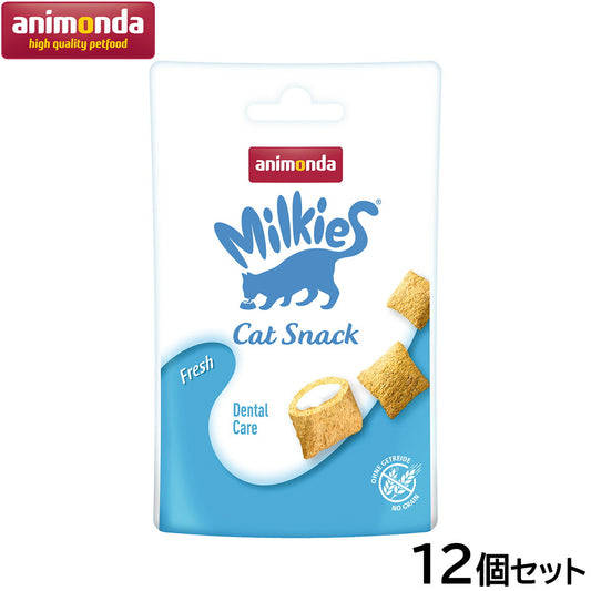 アニモンダ キャットフード ミルキース クランキービッツ フレッシュ デンタルケア 成猫用 30g×12個【送料無料】猫 無添加