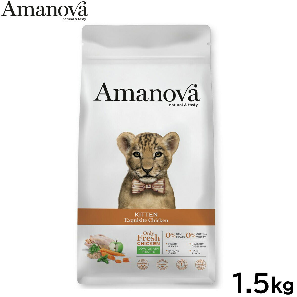 アマノバ Amanova キャットフード キトン エクスクイジット チキン ドライフード 子猫用 小粒 1.5kg