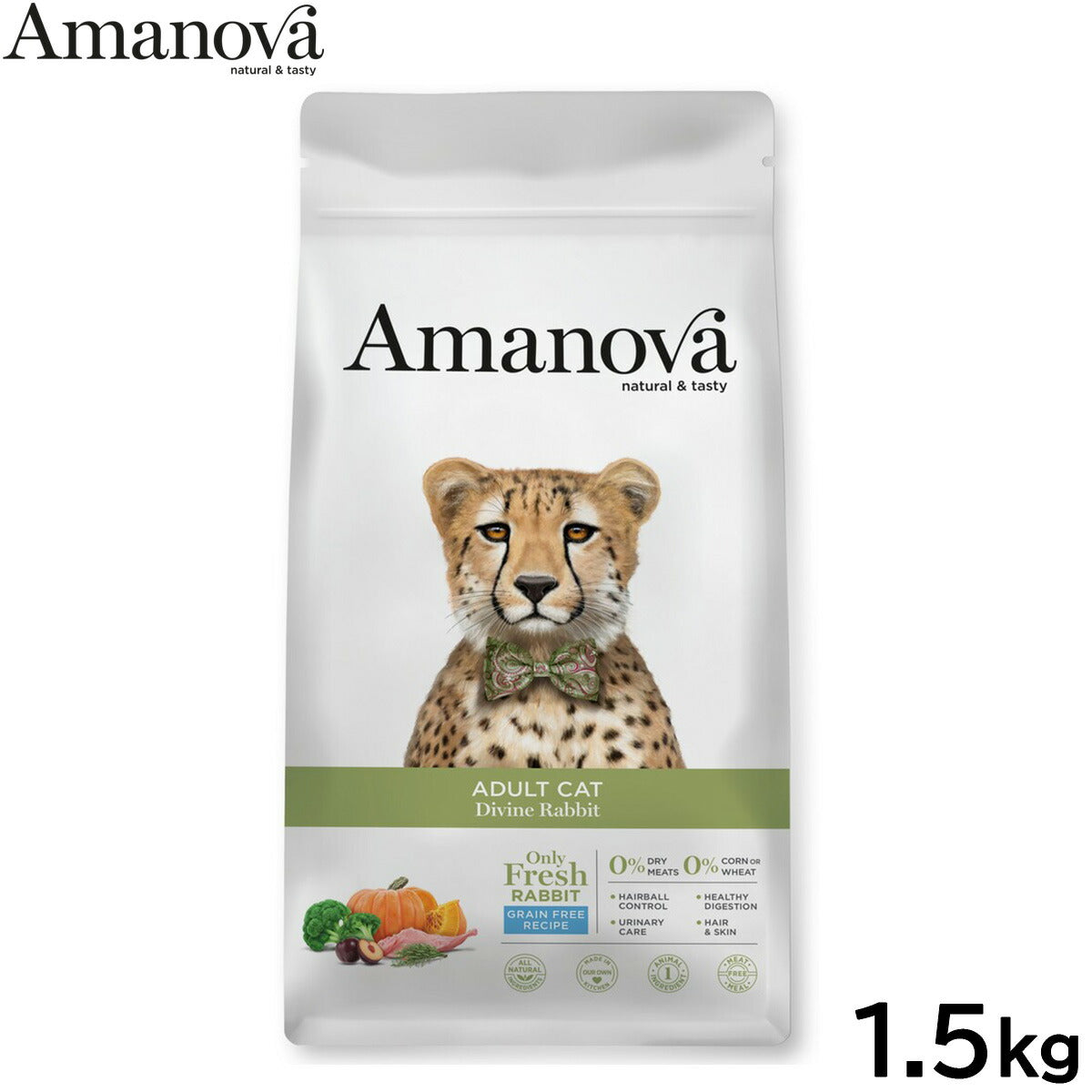 アマノバ Amanova キャットフード アダルト キャット ディバイン ラビット ドライフード 成猫用 小粒 1.5kg
