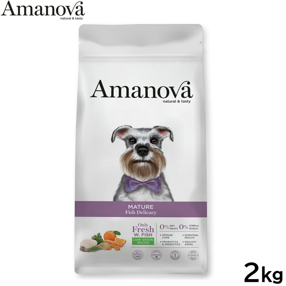アマノバ Amanova ドッグフード マチュア フィッシュ デリカシー ドライフード シニア犬用 中粒 2kg