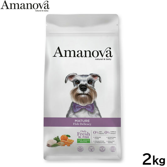 アマノバ Amanova ドッグフード マチュア フィッシュ デリカシー ドライフード シニア犬用 中粒 2kg