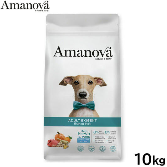 アマノバ Amanova ドッグフード アダルト エクシジェント イベリアン ポーク ドライフード 成犬用 中粒 10kg