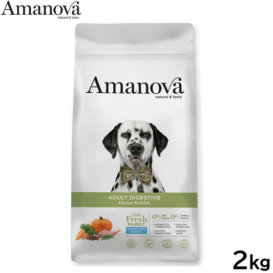 アマノバ Amanova ドッグフード アダルト ダイジェスティブ ディバイン ラビット ドライフード 成犬用 中粒 2kg