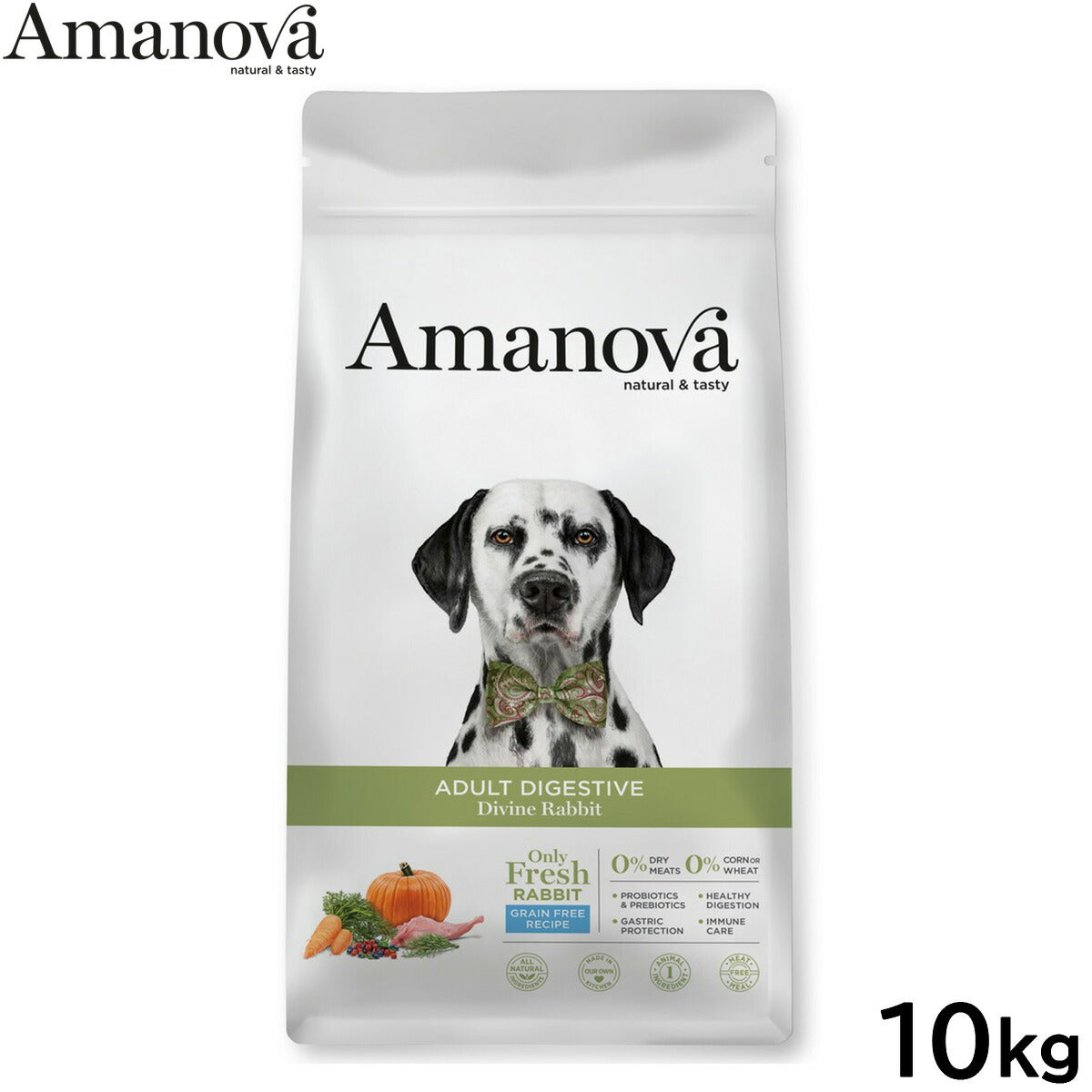 アマノバ Amanova ドッグフード アダルト ダイジェスティブ ディバイン ラビット ドライフード 成犬用 中粒 10kg