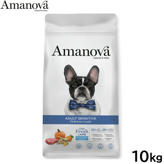 アマノバ Amanova ドッグフード アダルト センシティブ デリシャス ラム ドライフード 成犬用 中粒 10kg