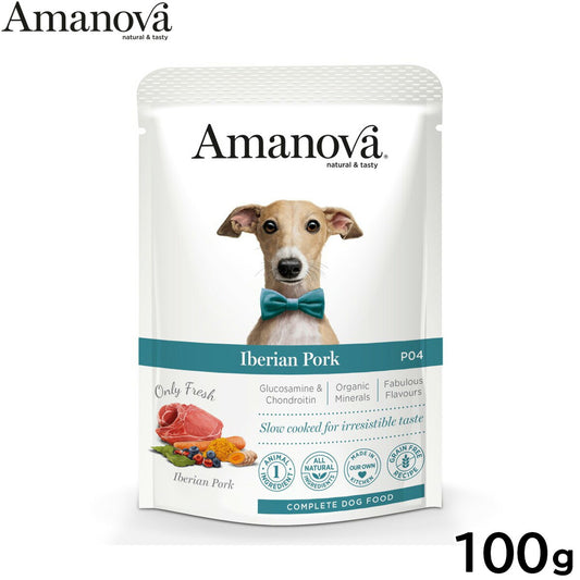 アマノバ Amanova ドッグフード パウチ アダルト イベリアン ポーク ウェットフード 成犬用 100g