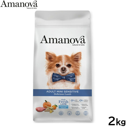 アマノバ Amanova ドッグフード アダルト ミニ センシティブ デリシャス ラム ドライフード 成犬用 小粒 2kg