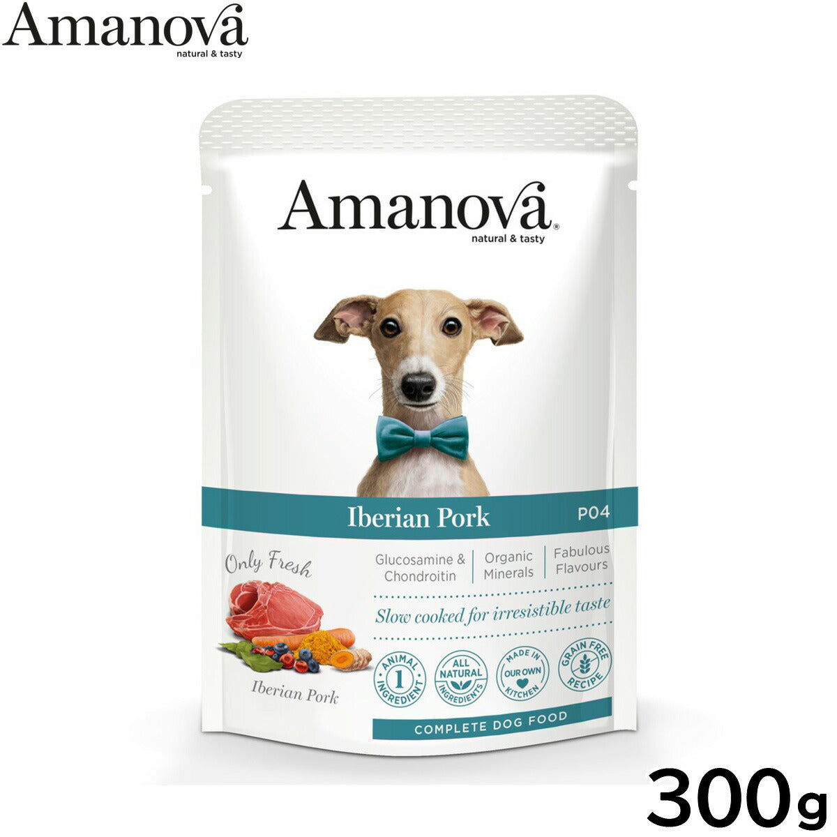 アマノバ Amanova ドッグフード パウチ アダルト イベリアン ポーク ウェットフード 成犬用 300g