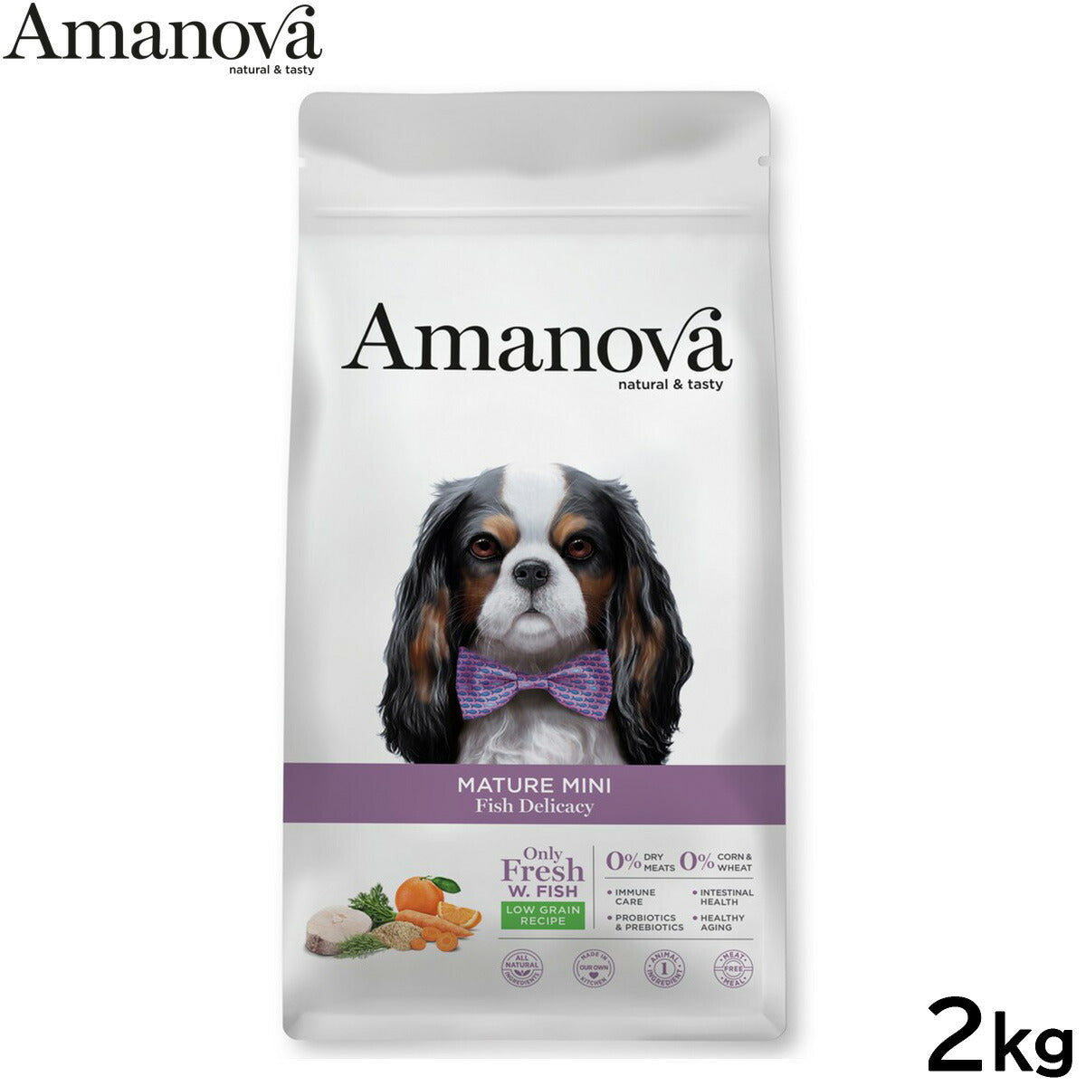 アマノバ Amanova ドッグフード マチュア ミニ フィッシュ デリカシー ドライフード シニア犬用 小粒 2kg