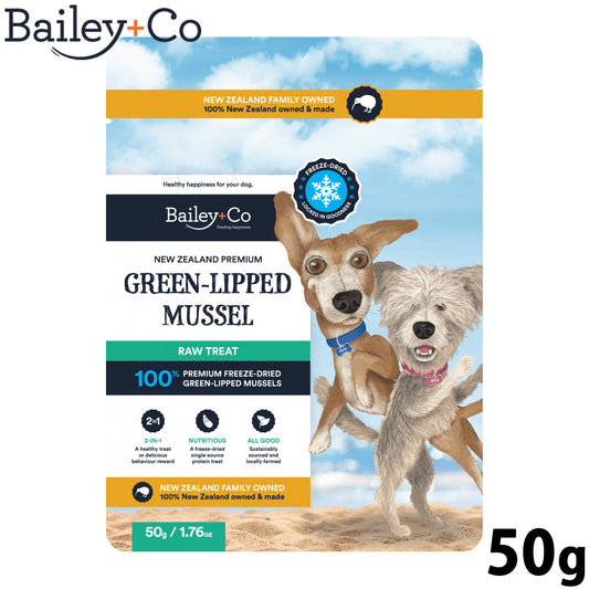 ベイリーコー Bailey＋Co ドッグトリーツ フリーズドライ 丸ごと緑イ貝 50g