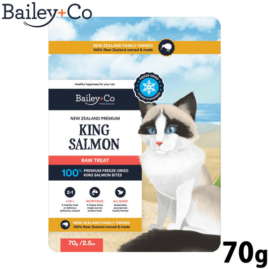 ベイリーコー Bailey+Co キャットトリーツ フリーズドライ キングサーモン 70g