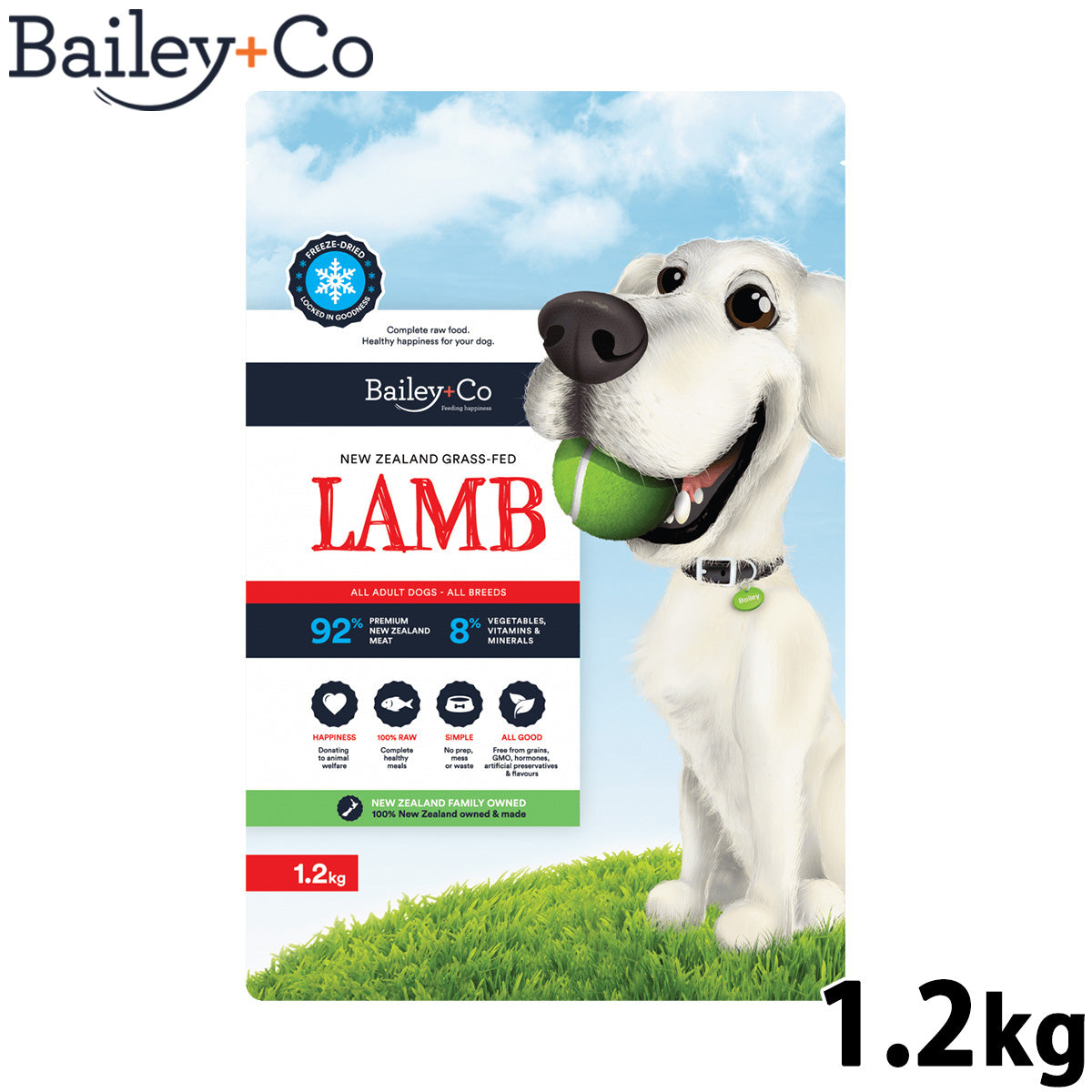 ベイリーコー Bailey＋Co ドッグフード フリーズドライ コンプリート ラム 1.2kg