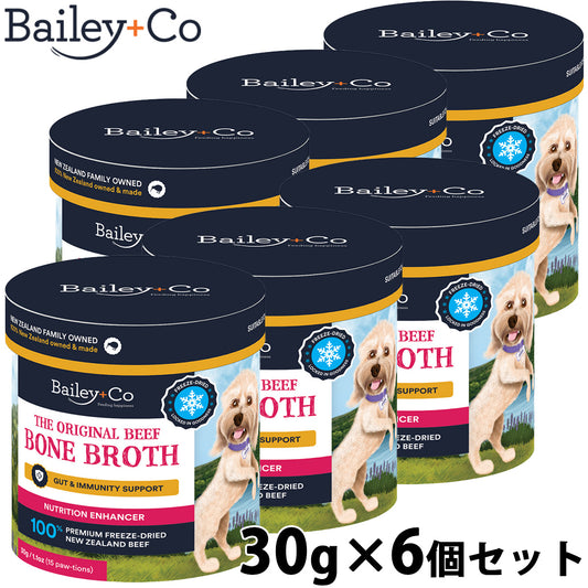 ベイリーコー Bailey+Co フリーズドライ サプリメント ビーフ ボーン ブロス オリジナル 30g×6個セット