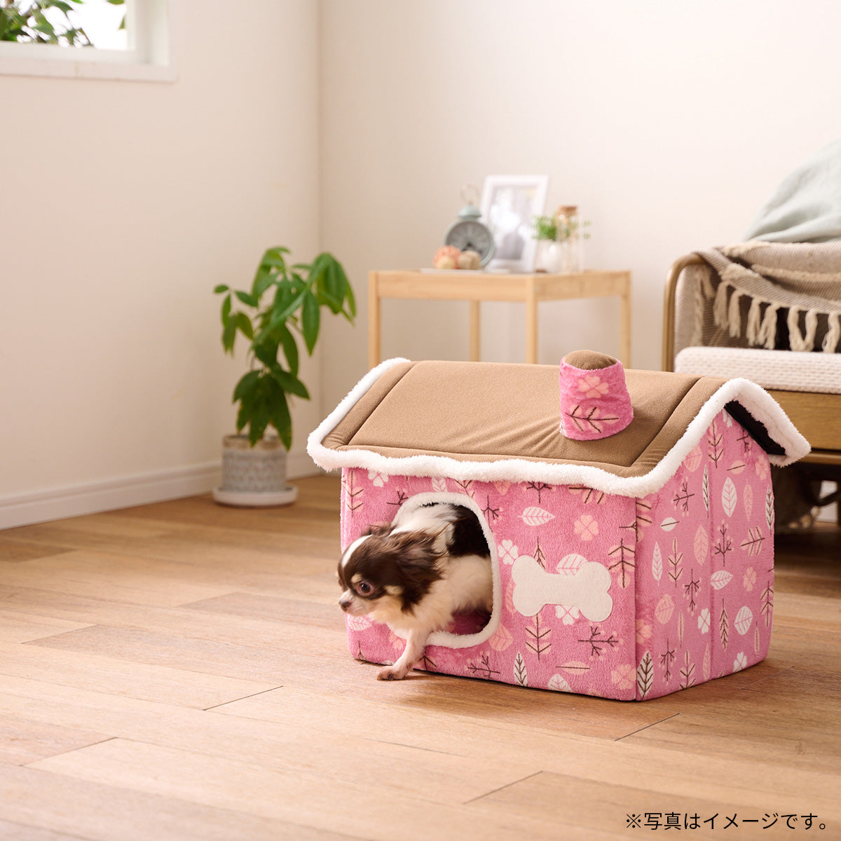 ボンビアルコン もこもこハウス フラワーブラウン【送料無料】 ハウスベッド 暖か 2024冬 新作