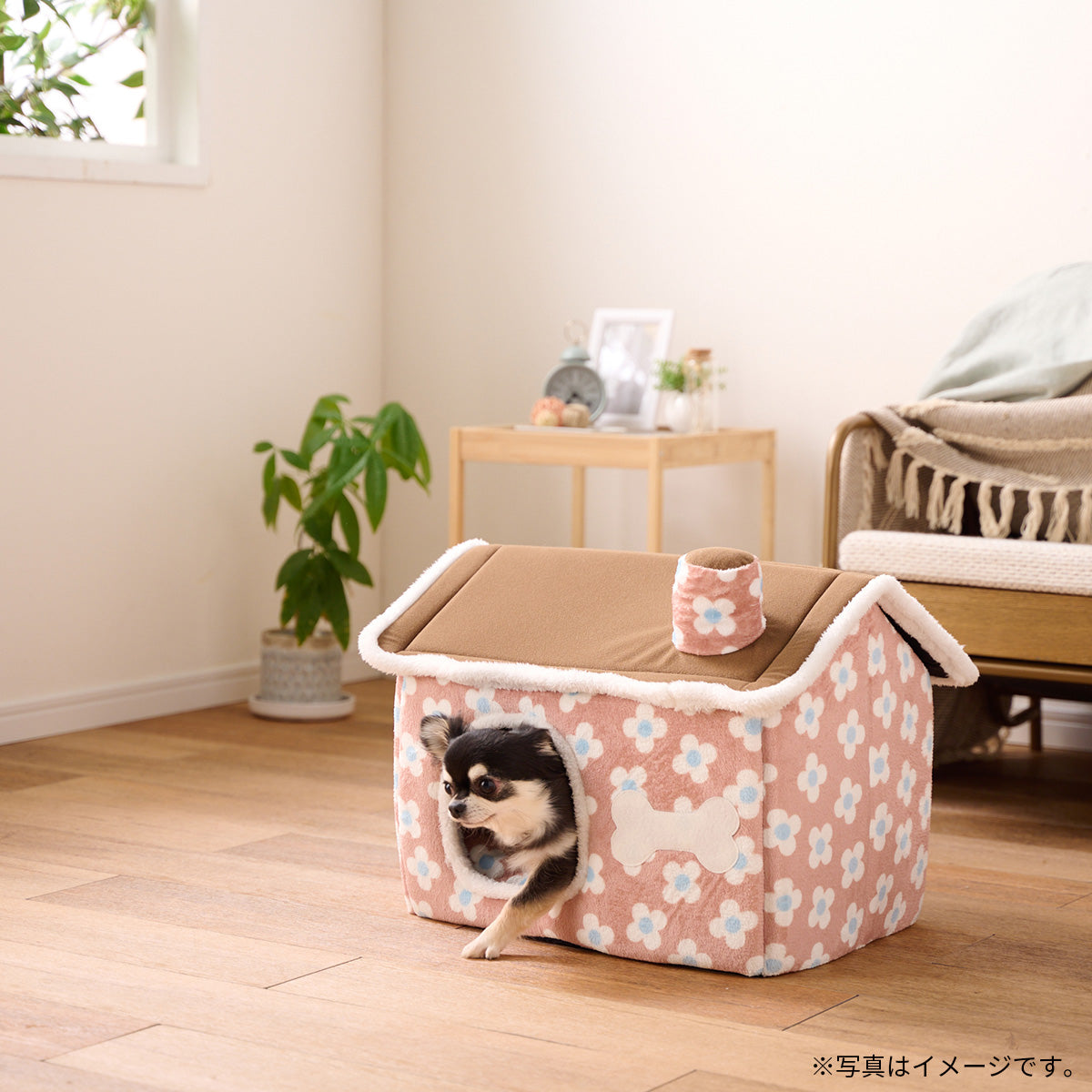 ボンビアルコン もこもこハウス リーフブルー【送料無料】 ハウスベッド 暖か 2024冬 新作