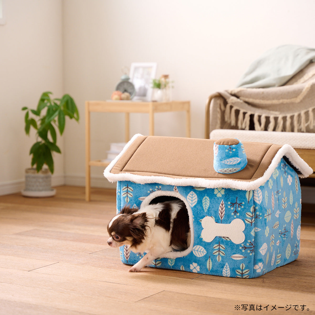 ボンビアルコン もこもこハウス リーフブラウン【送料無料】 ハウスベッド 暖か 2024冬 新作