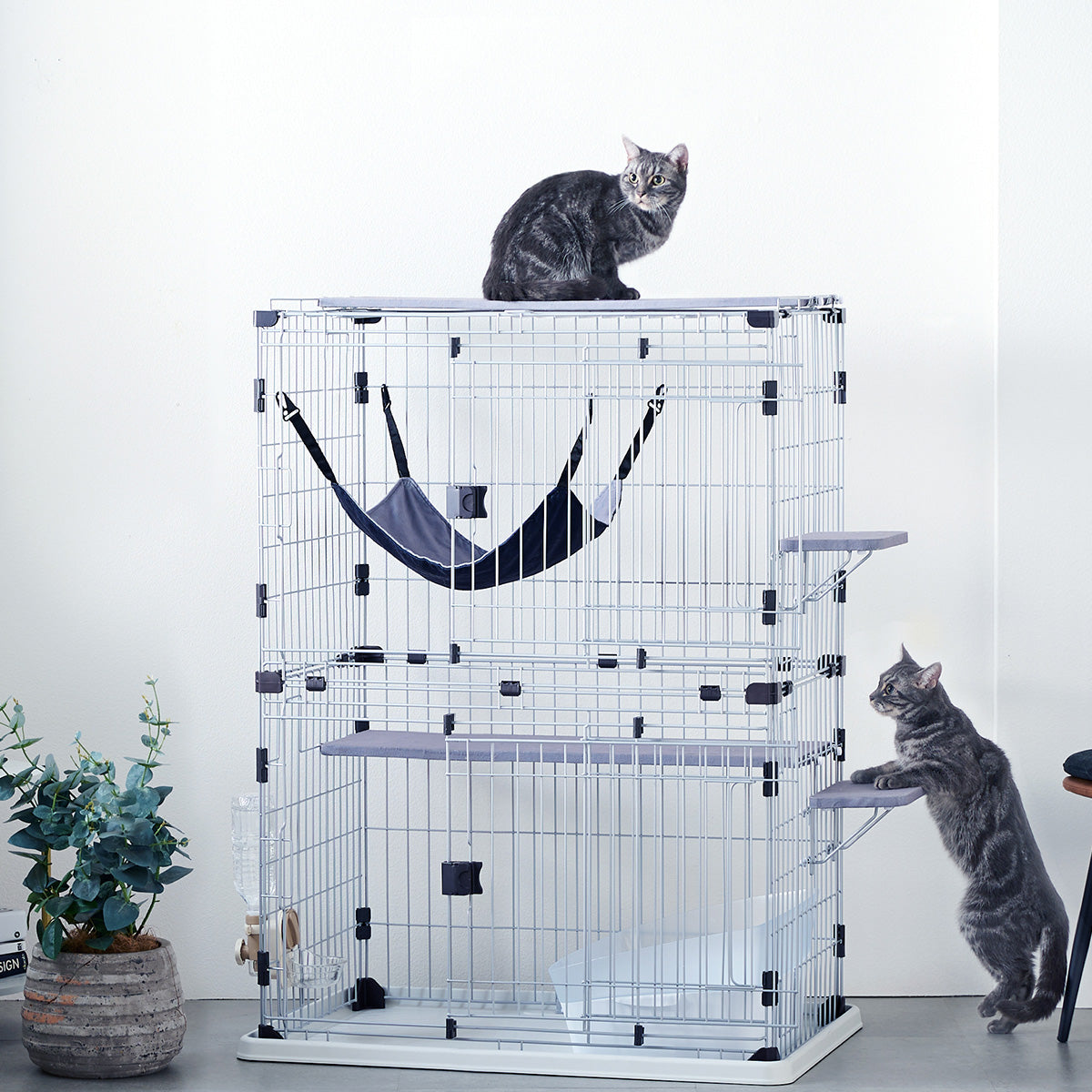 ボンビアルコン サークルタワー プレイキャット 2段【送料無料】 キャットサークル キャットタワー キャットケージ
