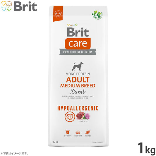 ブリットケア Brit Care ドッグフード ラム&ライス アダルト M 1kg 成犬用 中粒 無添加