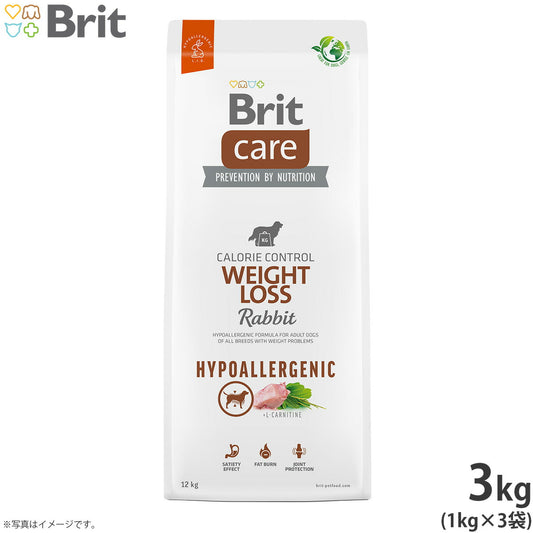 ブリットケア Brit Care ドッグフード ウエイトロス 3kg(1kg×3個) 成犬用 体重管理 無添加