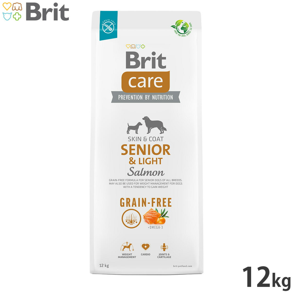 ブリットケア Brit Care ドッグフード グレインフリー シニア＆ライト 12kg【送料無料】 高齢犬 シニア犬用 穀物不使用 無添加