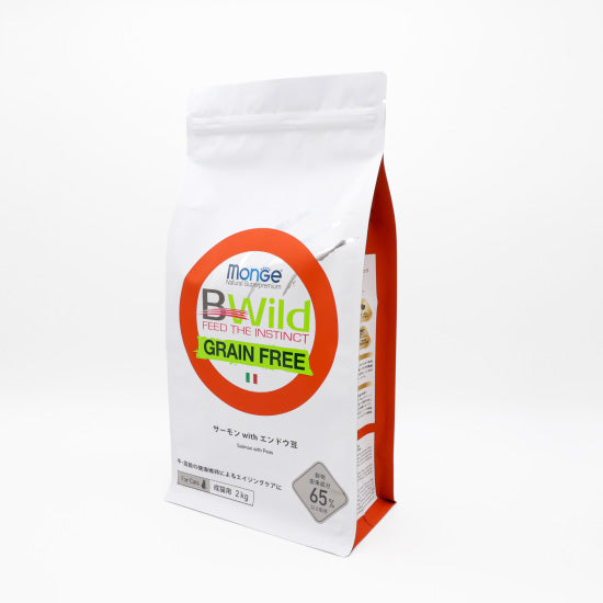 ビーワイルド B Wild キャットフード サーモン with エンドウ豆 グレインフリー 2kg×7個