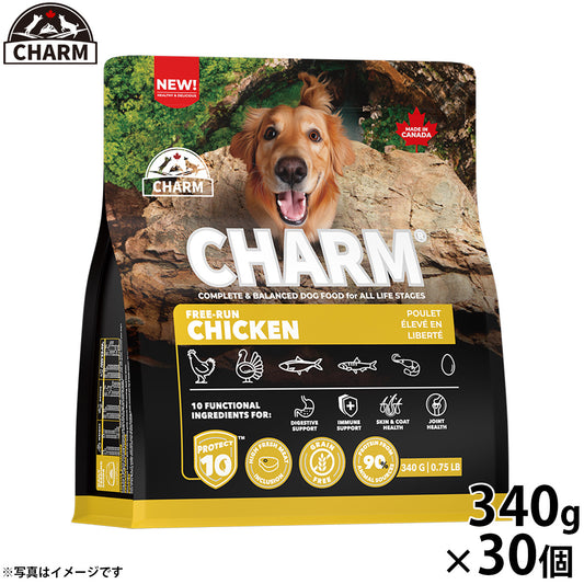 チャーム CHARM フリーランチキン ドッグフード グレインフリー 340g×30個