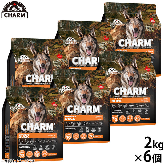 チャーム CHARM ファームレイズドダック ドッグフード グレインフリー 2kg×6個
