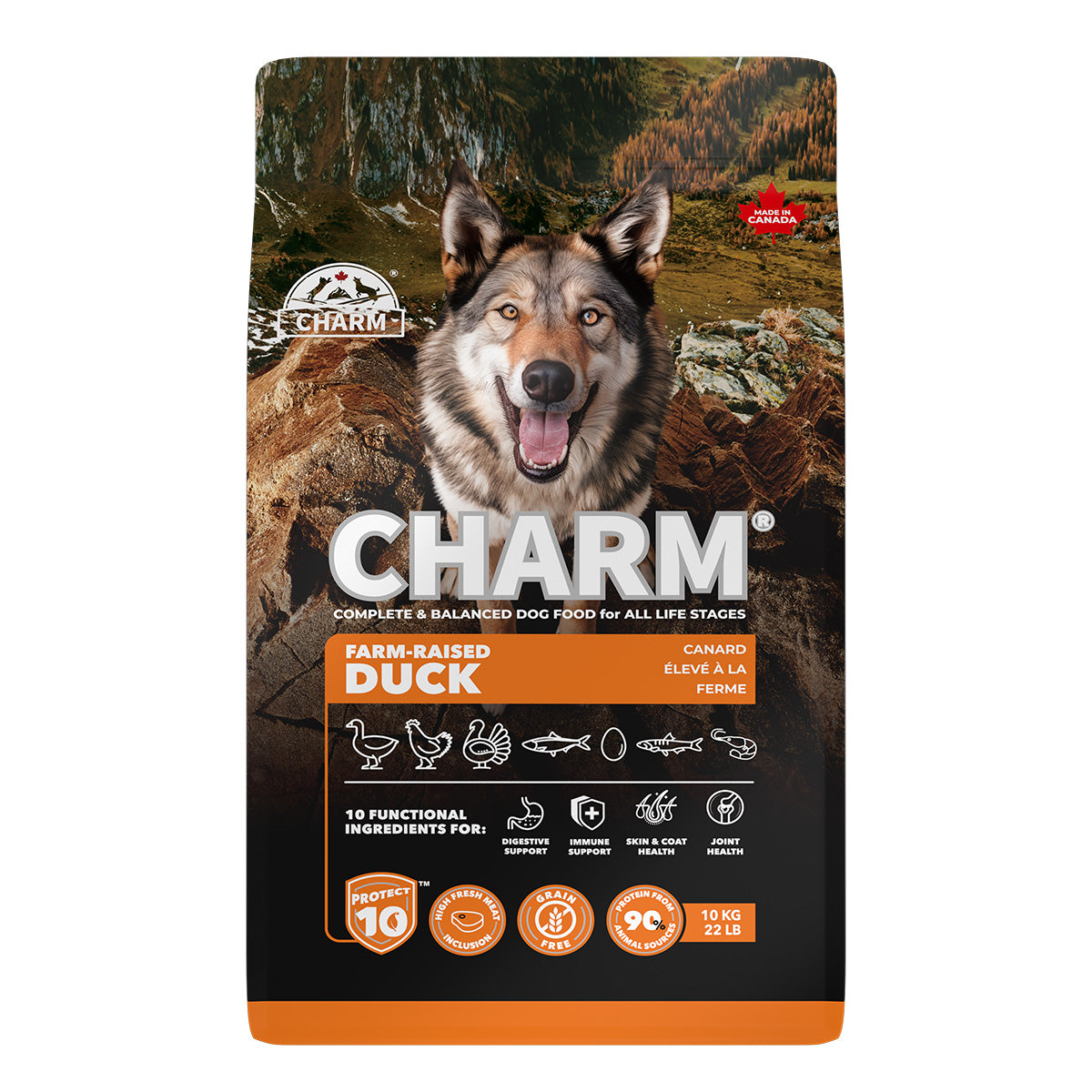 チャーム CHARM ファームレイズドダック ドッグフード グレインフリー 10kg