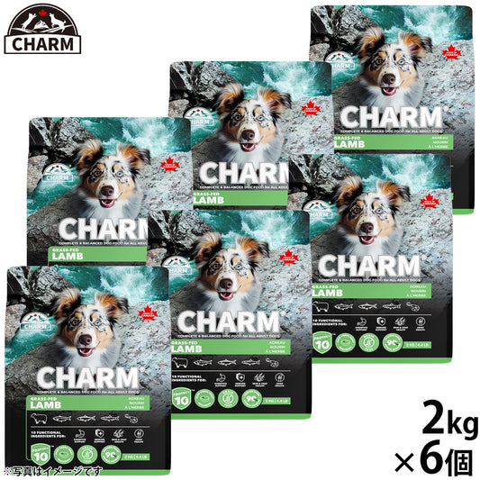 チャーム CHARM グラスフェッドラム ドッグフード グレインフリー 2kg×6個