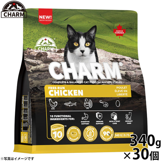 チャーム CHARM フリーランチキン キャットフード グレインフリー 340g×30個