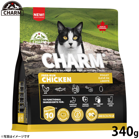 チャーム CHARM フリーランチキン キャットフード グレインフリー 340g