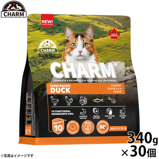 チャーム CHARM ファームレイズドダック キャットフード グレインフリー 340g×30個