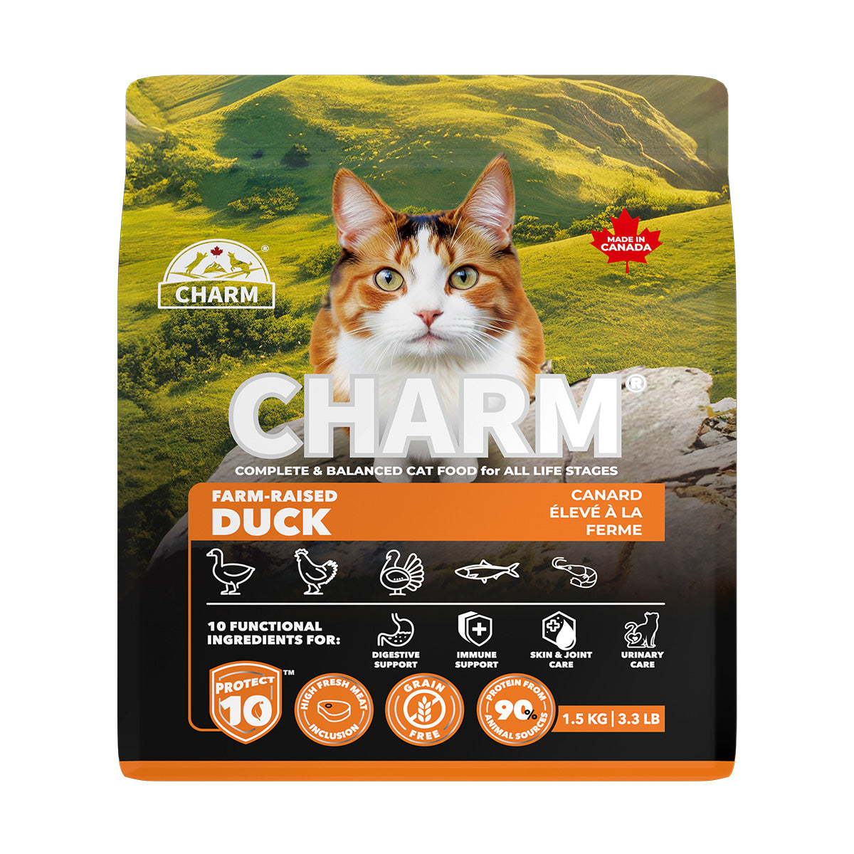 チャーム CHARM ファームレイズドダック キャットフード グレインフリー 1.5kg×8個