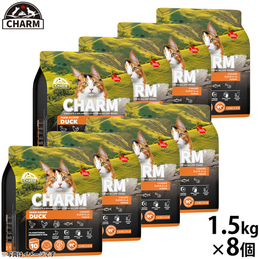 チャーム CHARM ファームレイズドダック キャットフード グレインフリー 1.5kg×8個