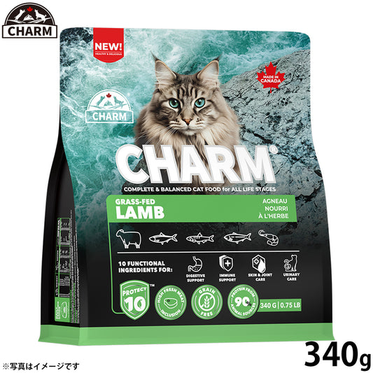 チャーム CHARM グラスフェッドラム キャットフード グレインフリー 340g