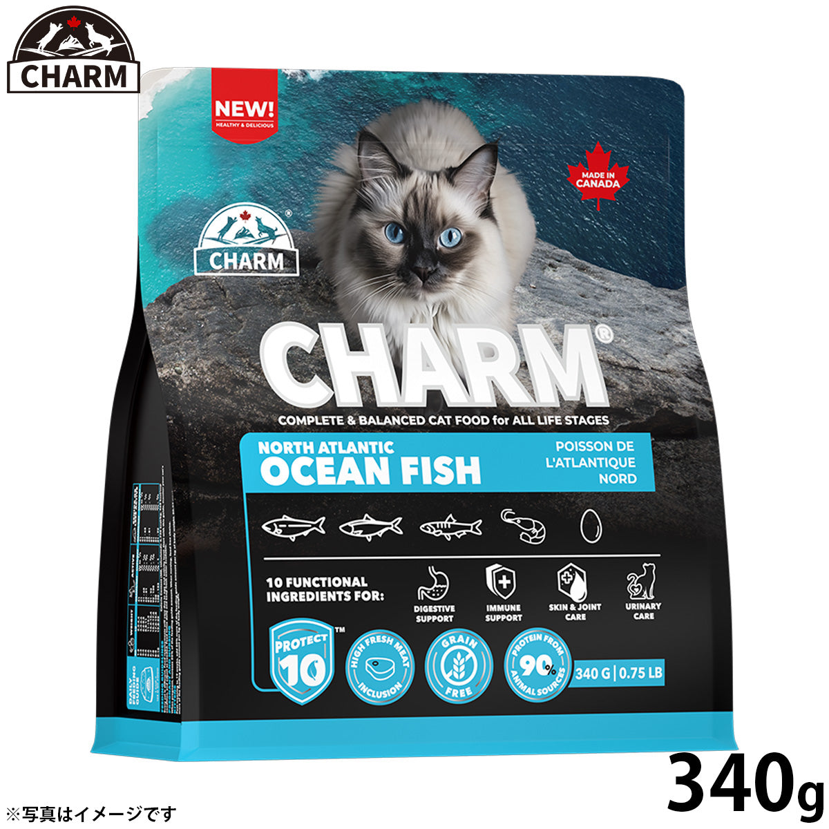 チャーム CHARM ノース アトランティック オーシャン フィッシュ キャットフード グレインフリー 340g