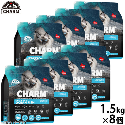チャーム CHARM ノース アトランティック オーシャン フィッシュ キャットフード グレインフリー 1.5kg×8個