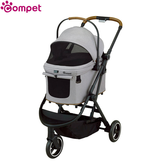 コムペット ペットカート ルルテイルキャリー レンティキュラークラウズグレー