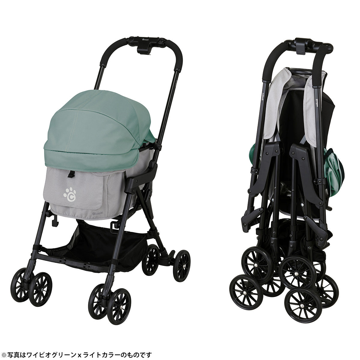 コンビ combi コムペット compet ミリミリ milimili ペットカート バギー ウォーターエッジベージュｘライト