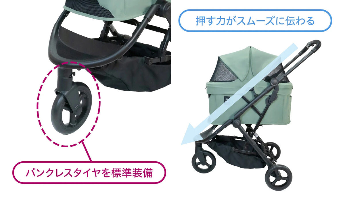 コンビ combi コムペット compet ルルテイル lulutail ペットカート ワイメアグリーン