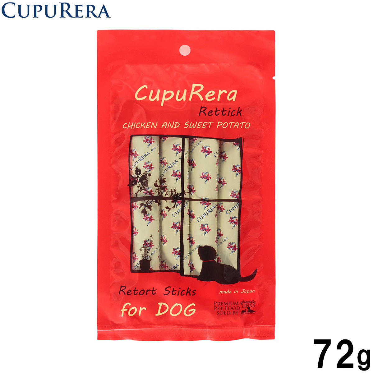 クプレラ CUPURERA レティック チキンアンドスイートポテト・ドッグ 国産 犬用おやつ 72g