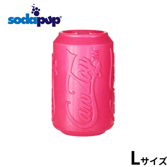 ソダパップ チュートイ＆トリートディスペンサー パピー 缶トイ L ピンク【送料無料】