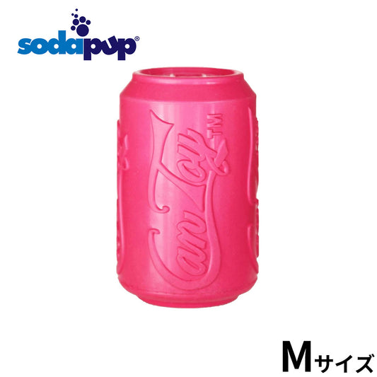 ソダパップ チュートイ&トリートディスペンサー パピー 缶トイ M ピンク