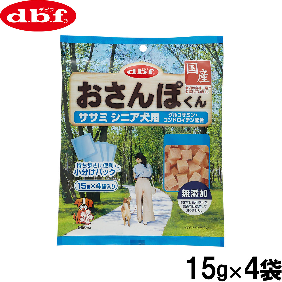 デビフ d.b.f 犬用おやつ おさんぽくん ササミ シニア犬用 15g×4袋入 国産