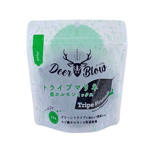 ディアブロ DEER BLOW 犬用おやつ トライプマリネ エゾ鹿ホルモンミックス 35g