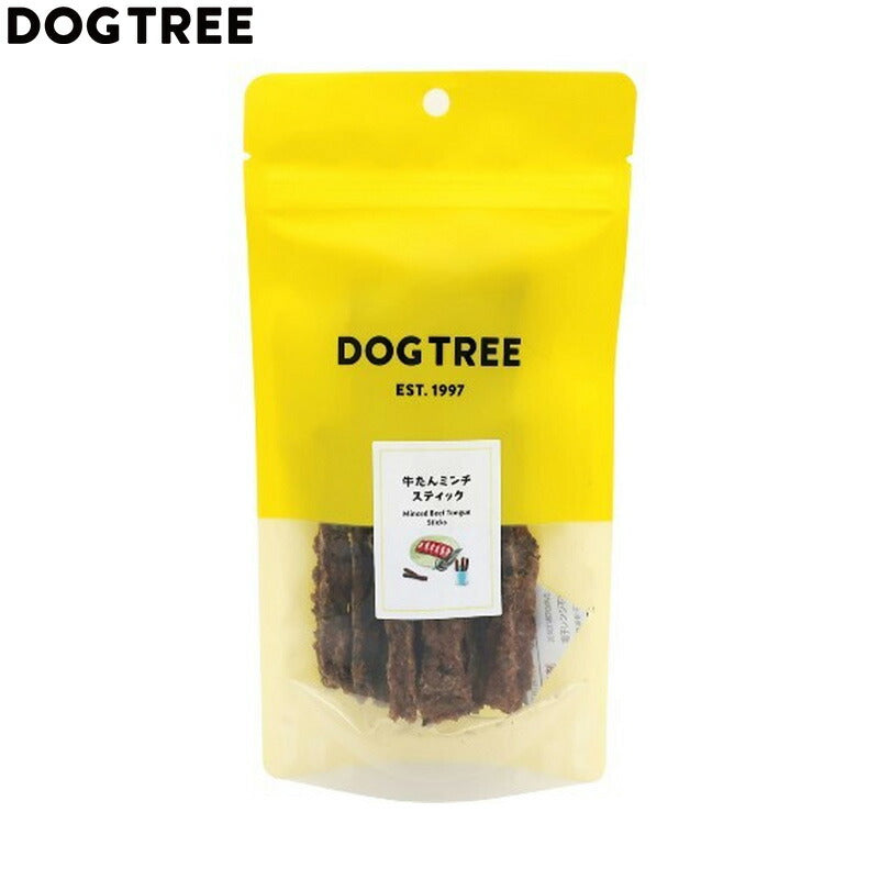 ドッグツリー 犬用おやつ 牛たんミンチスティック 約45～50g 国産 無添加