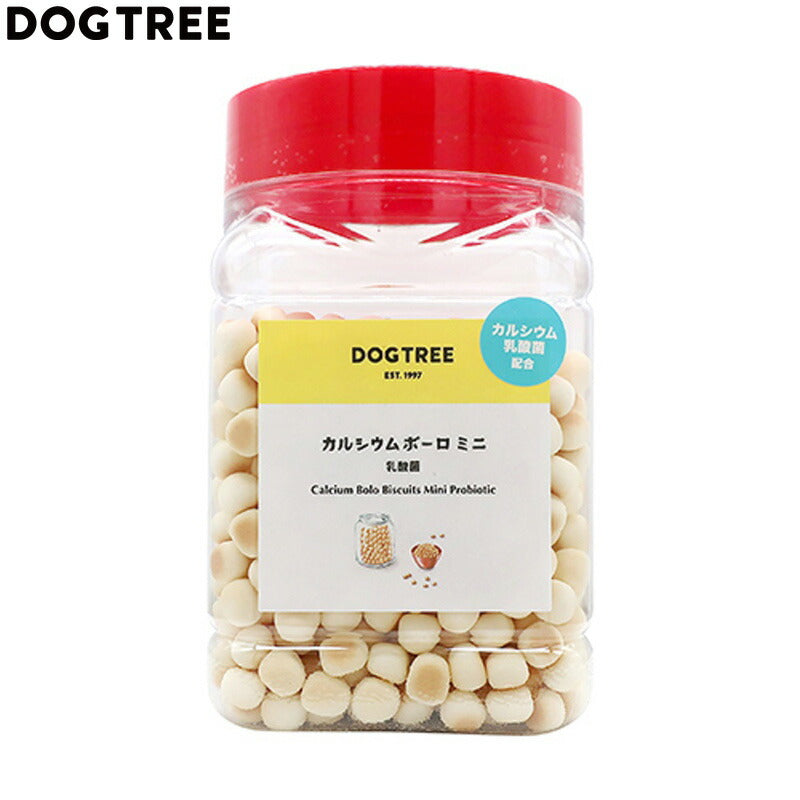 ドッグツリー 犬用おやつ カルシウムボーロ ミニ 乳酸菌 ボトル 約220g 国産 無添加