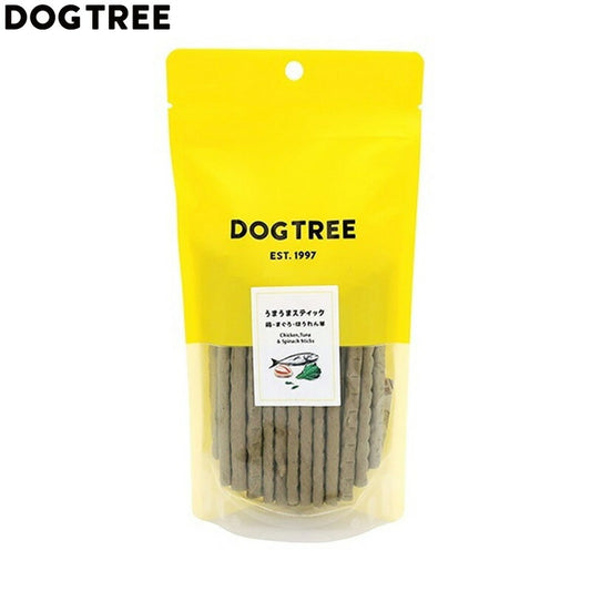 ドッグツリー 犬用おやつ うまうまスティック 鶏・まぐろ・ほうれん草 約170g 国産